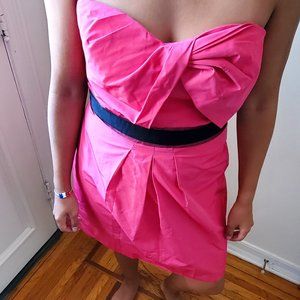 BCBG MAX AZRIA hot pink strapless cocktail dress